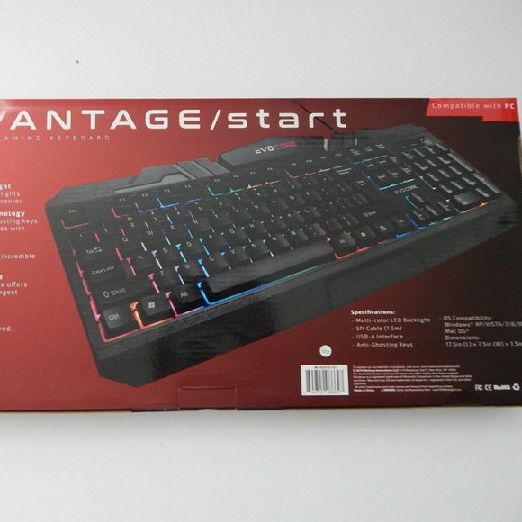 Infiltrate EvoCORE Metal LED Rainbow Backlit PC & Gaming Keyboard Sealed New - Picture 9 of 12